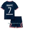 Conjunto (Camiseta+Pantalón Corto) Paris Saint-Germain Kylian Mbappé 7 Primera Equipación 2021/22 - Niño